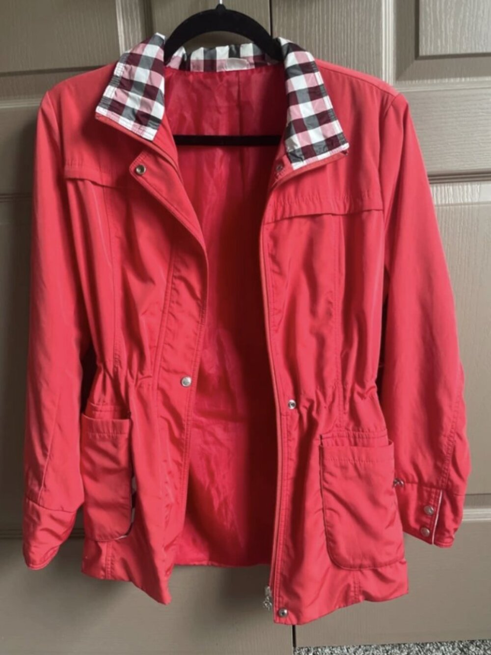 Jacket coat windbreaker Red woman size S